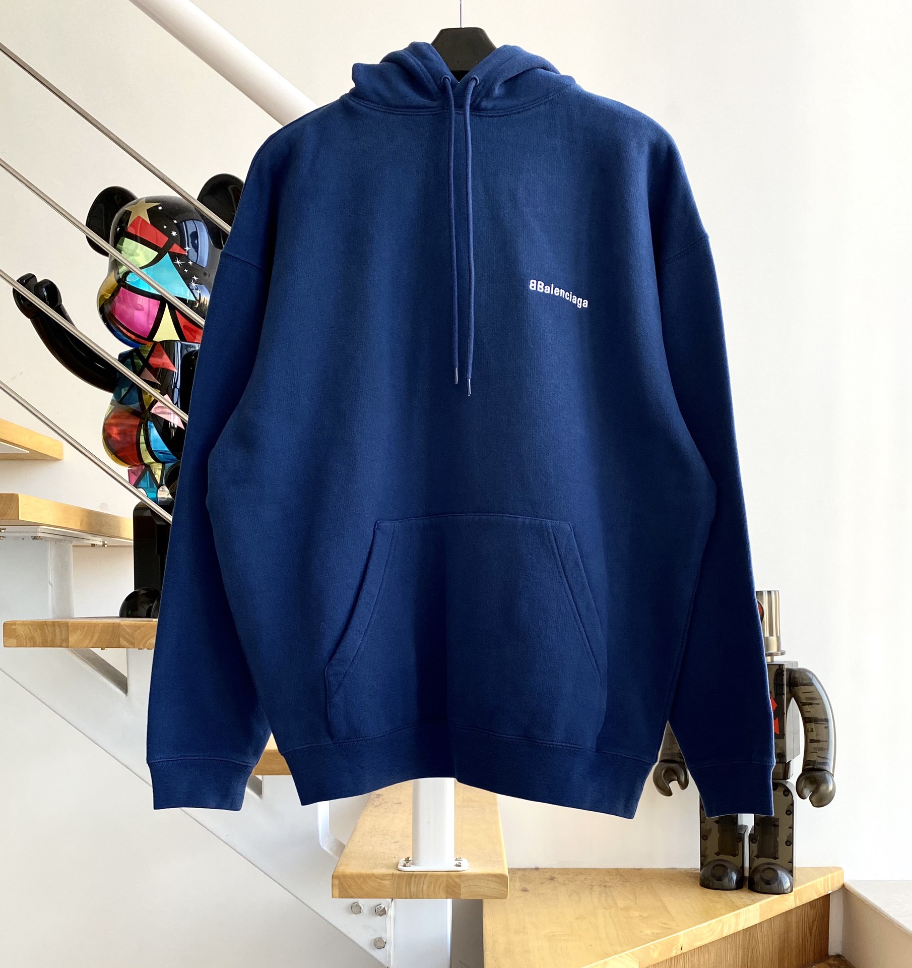 [계단집] 발렌시아가 스몰 BB로고 후드티 블루 balenciaga
