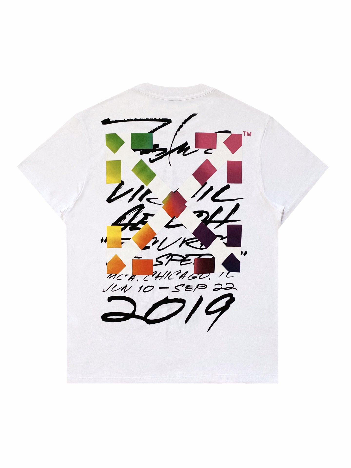 B7 오프화이트 그래피티 컬러 로고 2019 반팔티 OFF WHITE