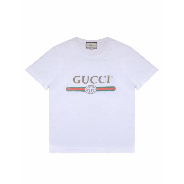 B7 구찌 앞 로고 화이트 반팔티 Gucci