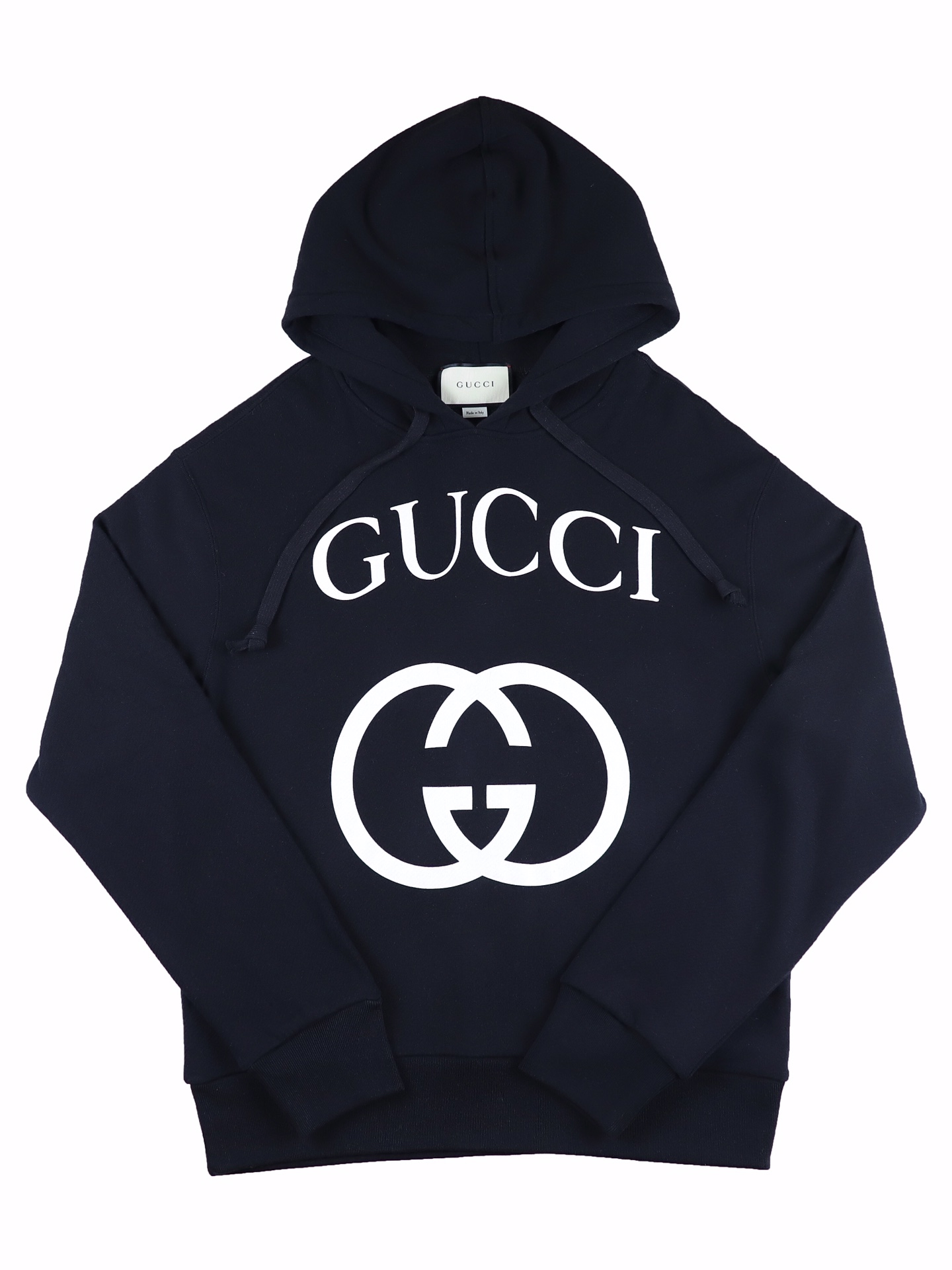 B7 구찌 앞 큰 로고 후드티 블랙 Gucci