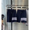 TJ공장 톰브라운 완장 반바지 네이비 Thombrowne