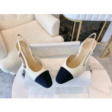 [팬더샵] 샤넬 배색 미드힐 슬링...