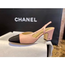 [팬더샵] 샤넬 배색 미드힐 슬링...