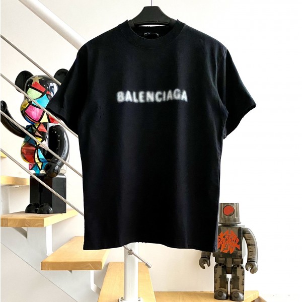 [계단집] 발렌시아가 모호 모노그램 대미지 티셔츠 블랙 balenciaga