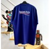 [계단집] 발렌시아가 모노그램 웨이브 자수 티셔츠 블루 balenciaga
