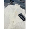TJ공장 톰브라운 완장 네이비 사선 아마 긴팔 셔츠 Thombrowne