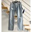 [계단집] 발렌시아가 더블 레드 체크 대미지 청바지 balenciaga