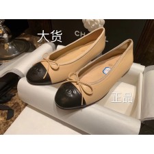 [팬더샵] 샤넬 배색 CC로고 리본 발레니나 슈즈 Chanel