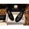 [팬더샵] 샤넬 송치 가죽 배색 CC로고 리본 발레리나 슈즈 Chanel