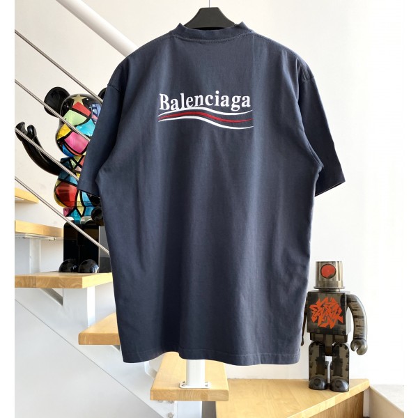 [계단집] 발렌시아가 모노그램 웨이브 자수 반팔티 balenciaga