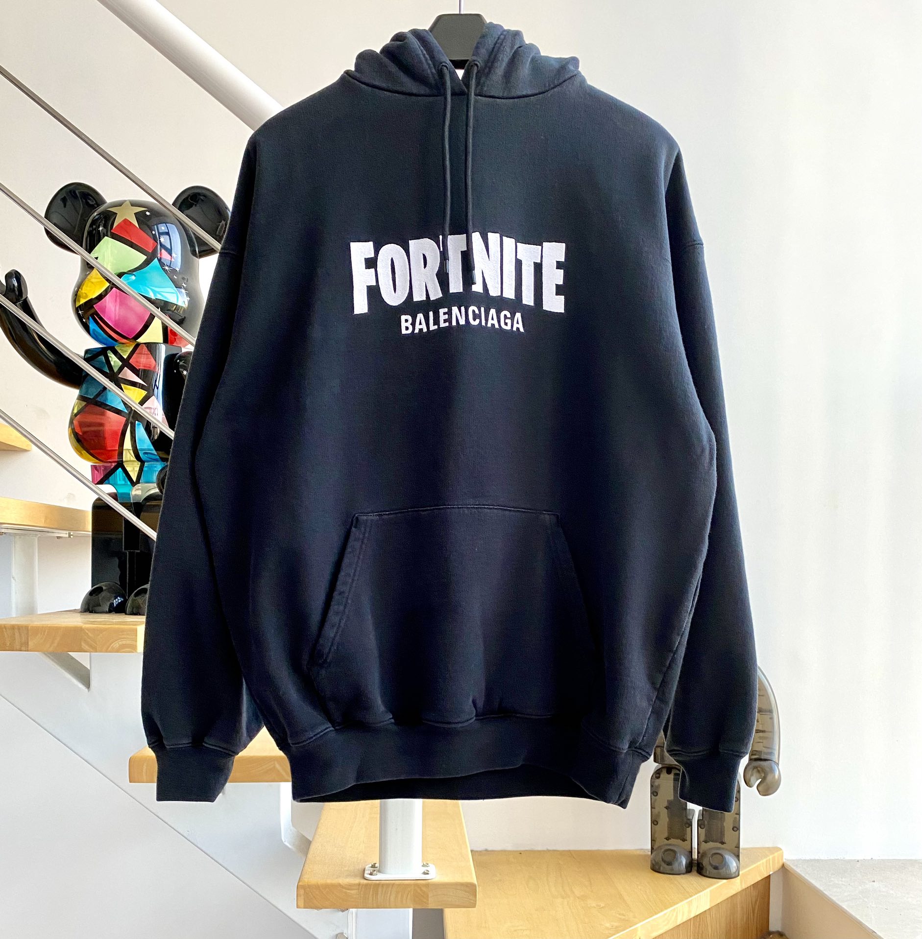 [계단집] 발렌시아가 Fortnite 리테일 로우 후드티 블랙 balenciaga