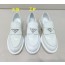[327] 프라다 레더 앞 모노그램 세모 단색 로퍼 3cm 화이트 Prada