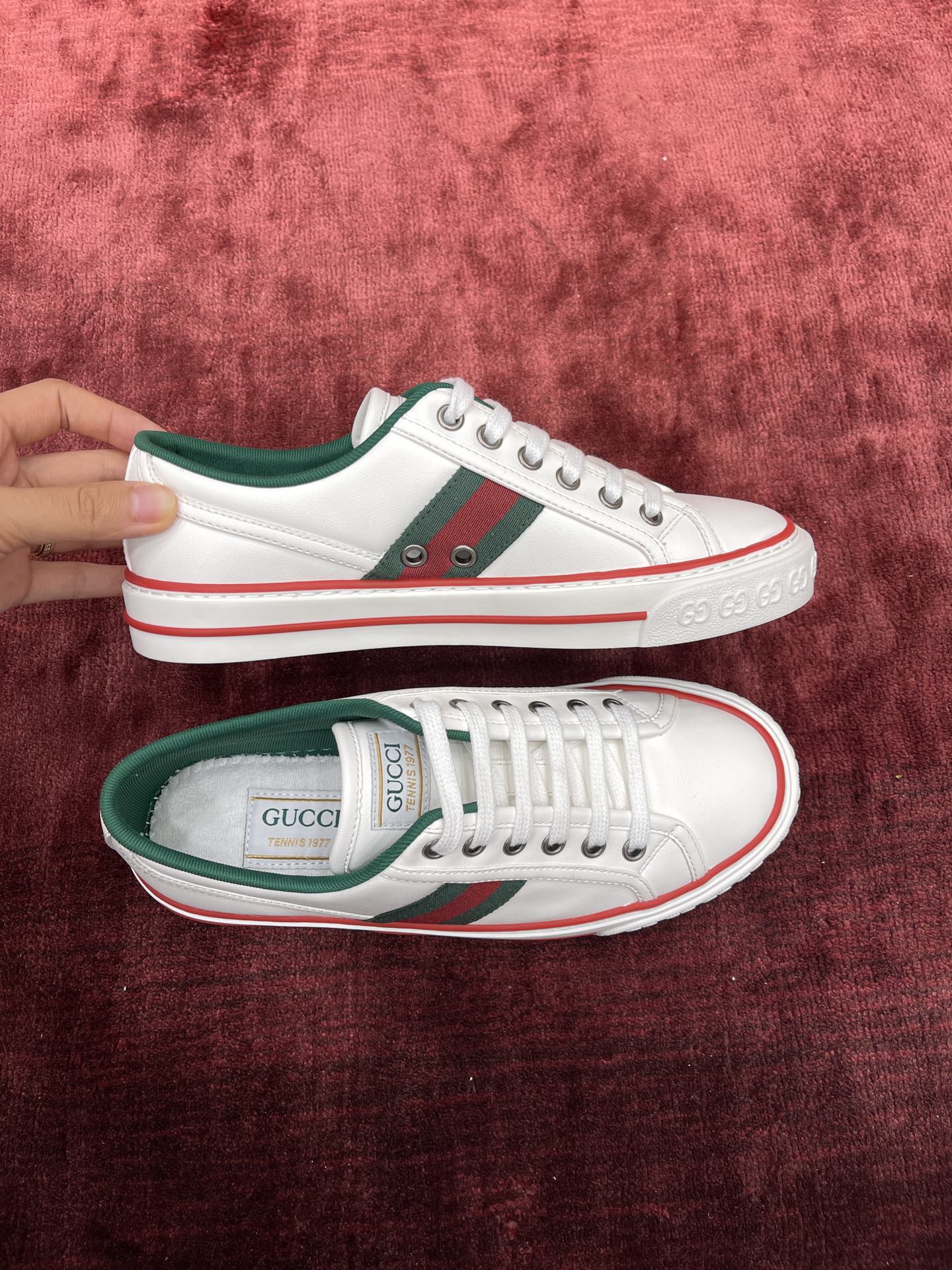 [WZ1] 구찌 TENNIS 1997 GG 로고 스니커즈 화이트 Gucci