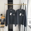V공장 디올 양털 스트라이프 니트 긴팔티 다크 그레이 Dior