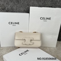 JXG 셀린느 샤이니 카프스킨 레더 트리옹프 체인 숄더백 20.5*10.5*4cm 199243 2컬러 