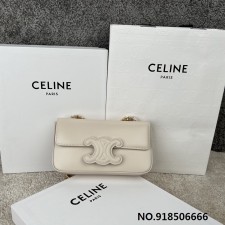 JXG 셀린느 샤이니 카프스킨 레더 트리옹프 체인 숄더백 20.5*10.5*4cm 199243 2컬러 