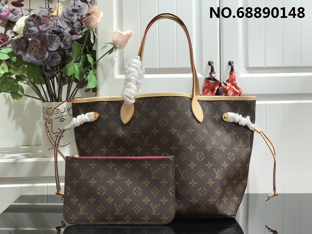 [88factory] 루이비통 모노그램 네버풀 32*29*17cm M40995 버건디 