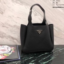 black frame 공장 프라다 가죽 토트백 1BG335 블랙 21.5cm 