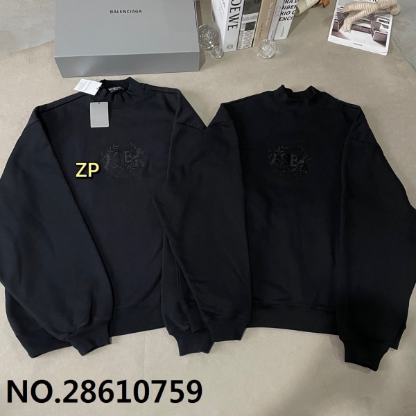 BL 발렌시아가 BB 자수 맨투맨 블랙 balenciaga