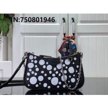 [88factory] 루이비통 x 야요이 쿠사마 이지 파우치 온 스트랩 블랙 화이트 19*11.5*3cm M81908