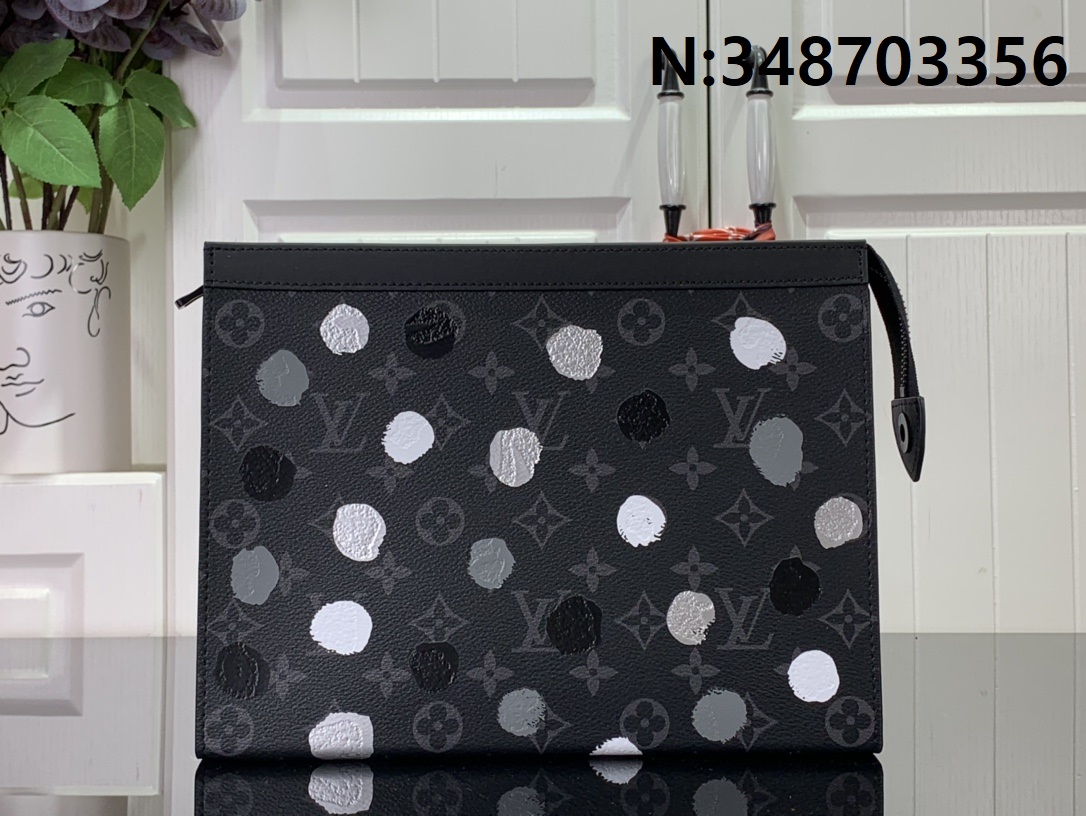 [88factory] 루이비통 x 야요이 쿠사마 포쉐트 보야주 블랙 실버 27*21*6cm M81934 