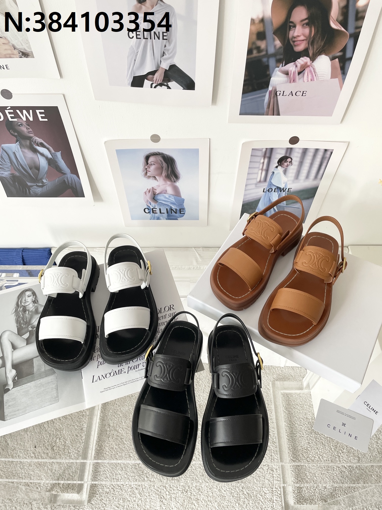 [327] 셀린느 개선문 로고 샌들 3컬러 4cm Celine