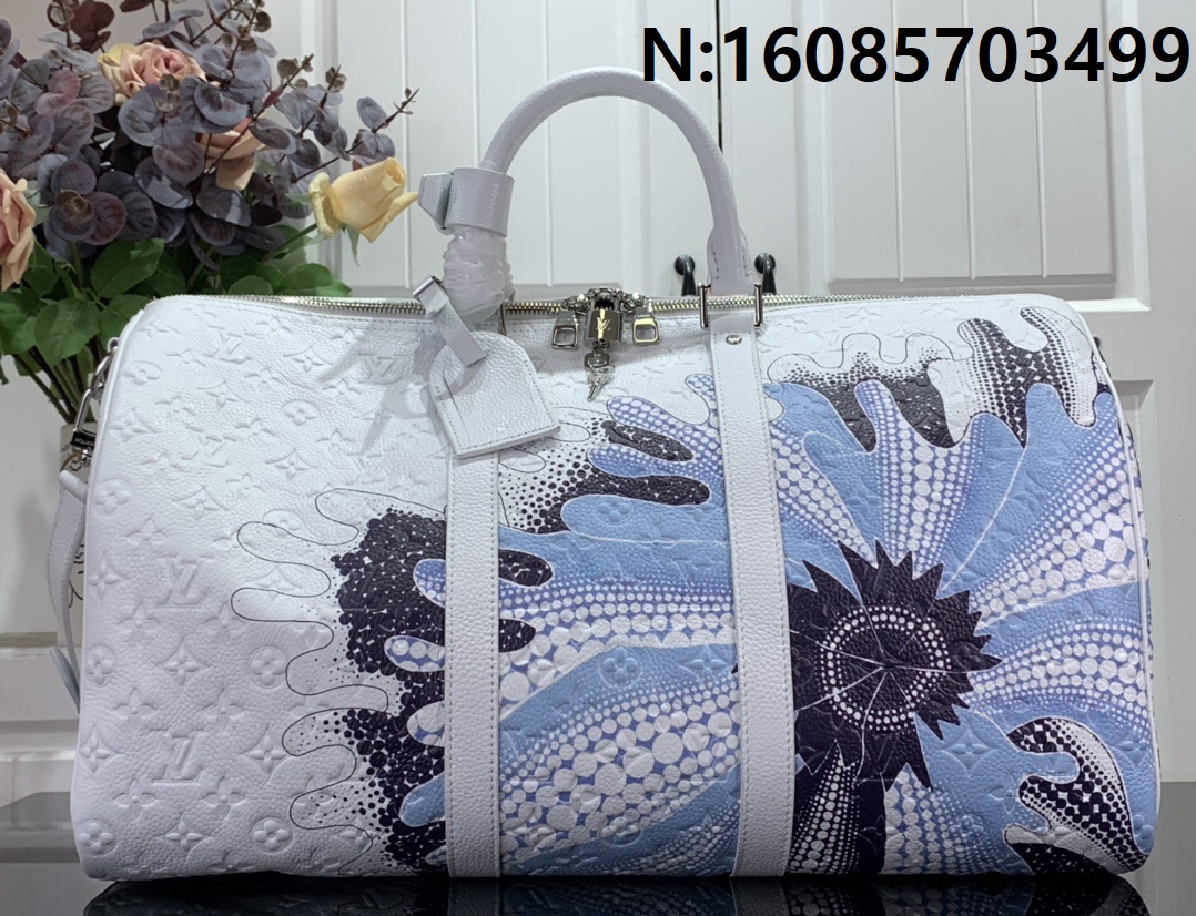 [88factory] 루이비통 x 야요이 쿠사마 키폴 50 화이트 M21678 50*29*23cm 