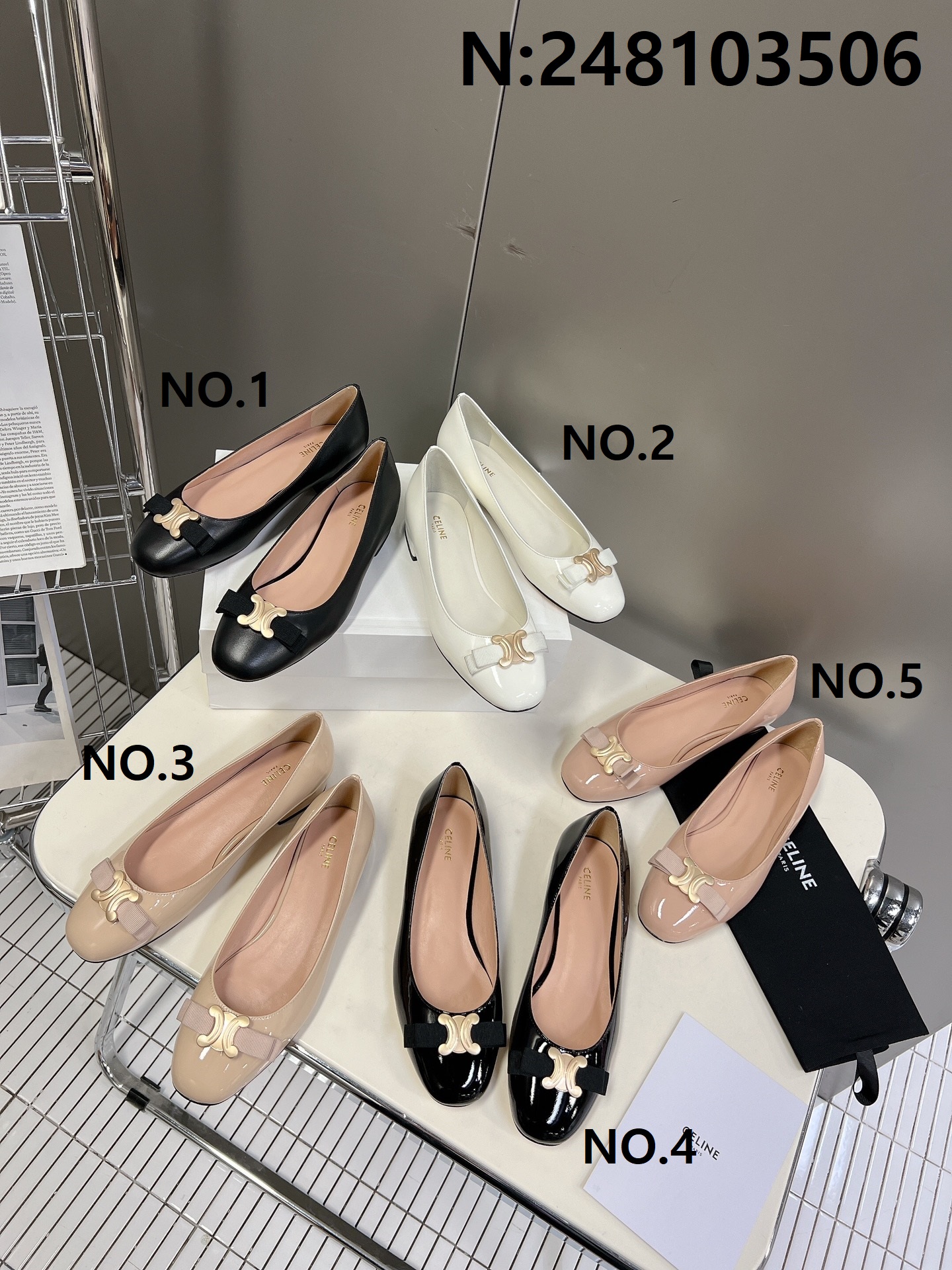 [AN3] 셀린느 골드 개선문 구두 2cm 5컬러 Celine