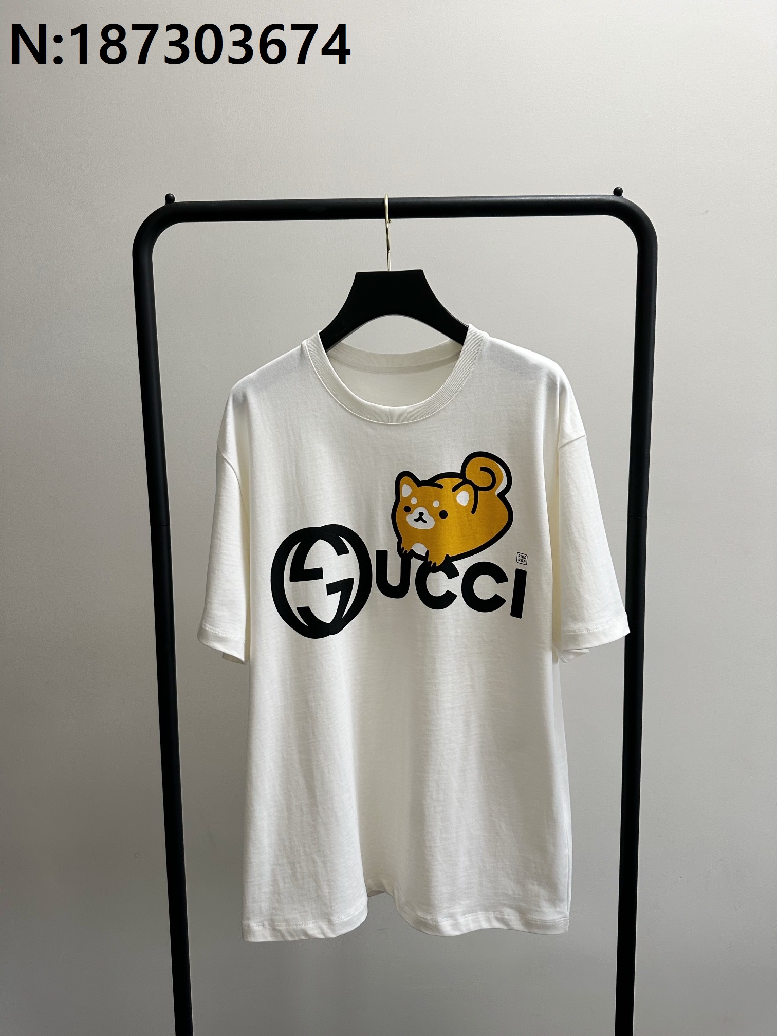 B7 구찌 퓨전 GG 고양이 반팔티 아이보리 Gucci