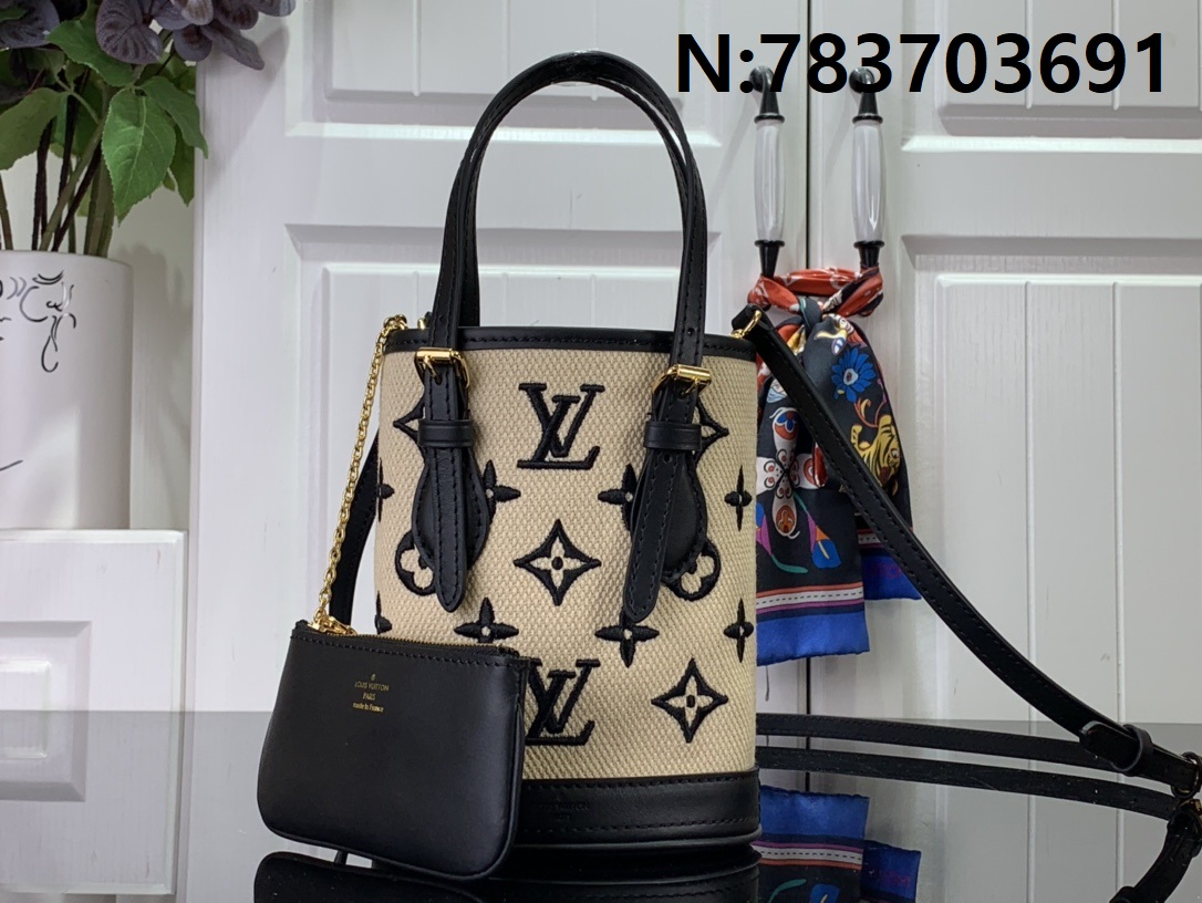 [88factory] 루이비통 나노 버킷백 모노그램 블랙 M82418 13*17*9cm 