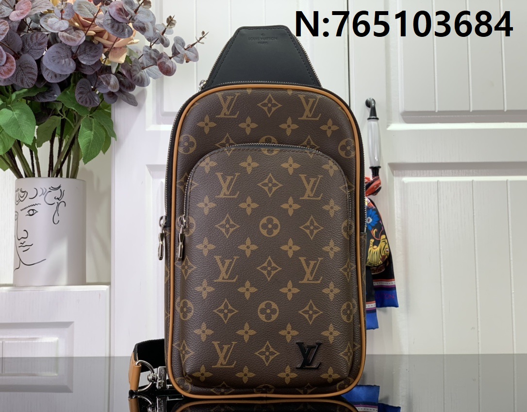 [88factory] 루이비통 에비뉴 슬링백 NM 모노그램 마카사르 M46327 20*31*7cm 