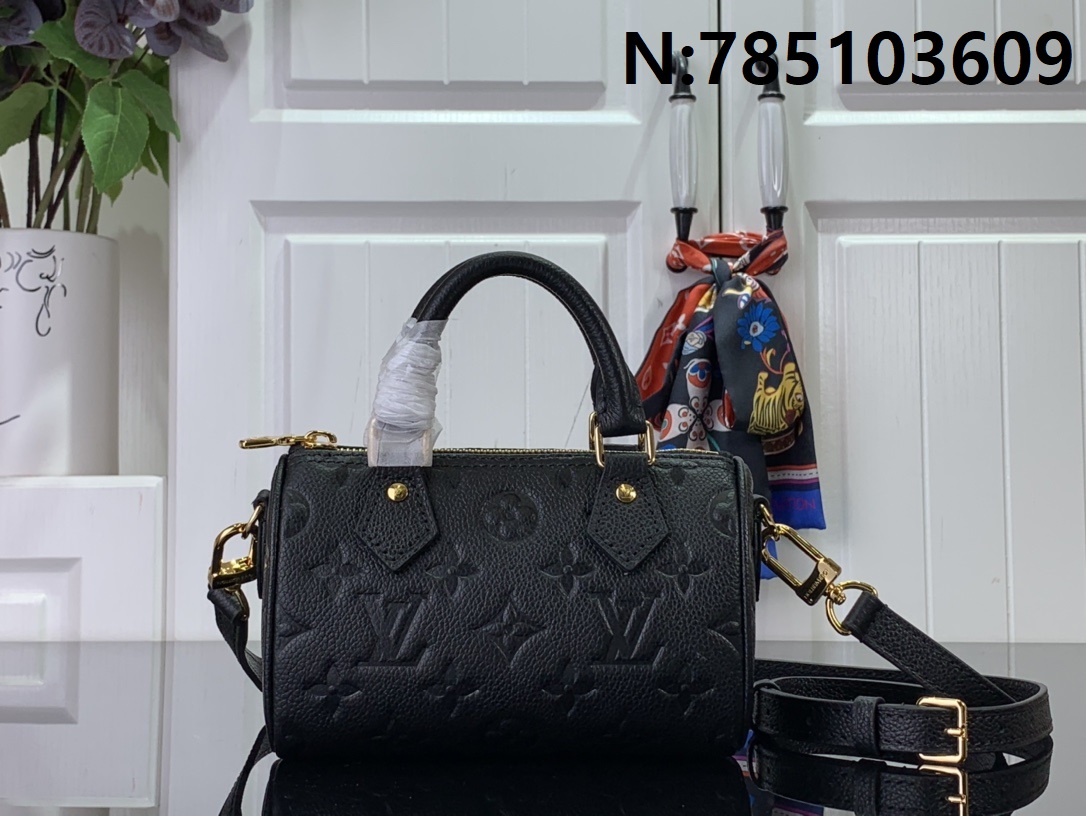 [88factory] 루이비통 나노 스피디 모노그램 앙프렝뜨 레더 블랙 M81625 M82450 16*10*7.5cm 
