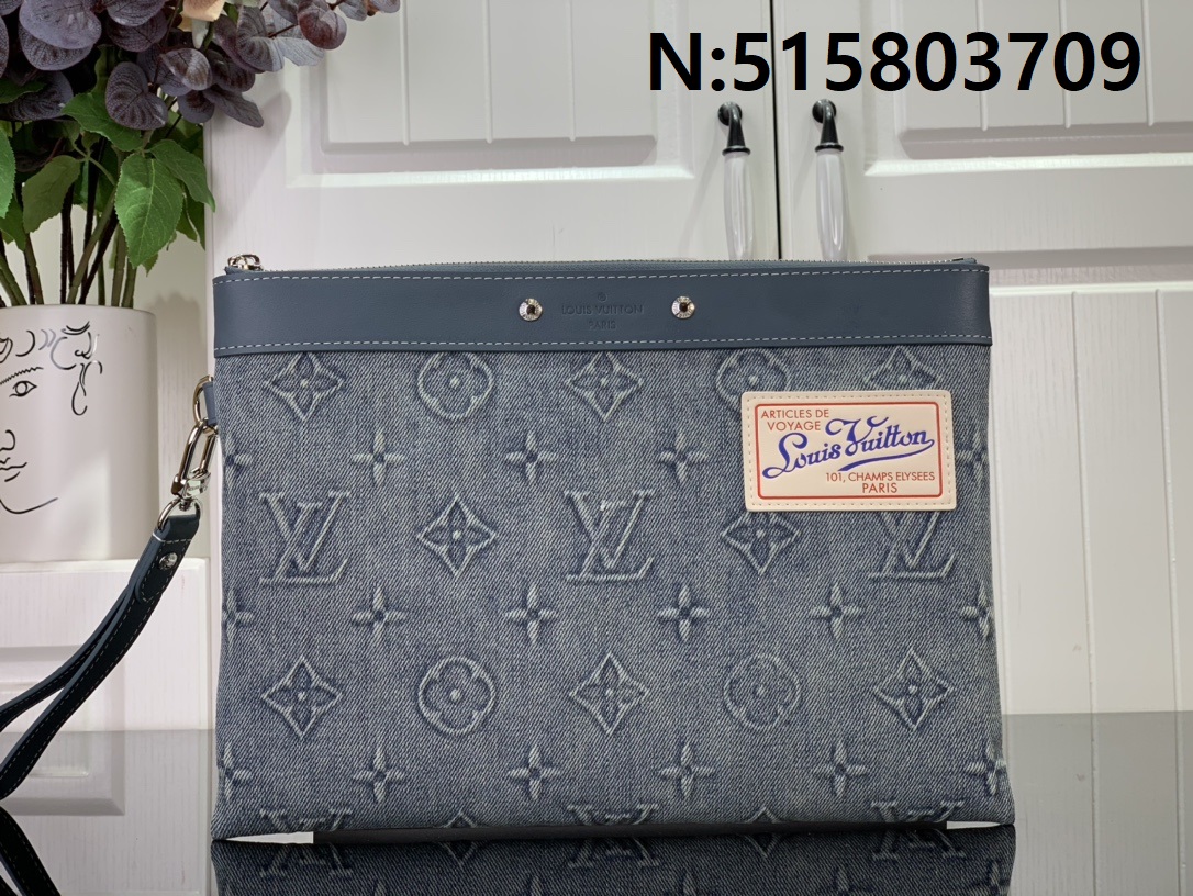 [88factory] 루이비통 포쉐트 투고 클러치 M82313 30*21.5*1cm 블루 모노그램  LOUIS VUITTON