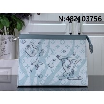 [88factory] 루이비통 포쉐트 보야주 MM 모노그램 아쿠아가든 크리스탈 블루 27*21*6cm M22763 