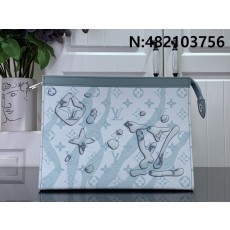 [88factory] 루이비통 포쉐트 보야주 MM 모노그램 아쿠아가든 크리스탈 블루 27*21*6cm M22763 