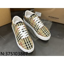 [152] 버버리 흰색 모노그램 로우탑 체크 스니커즈 남성용 burberry