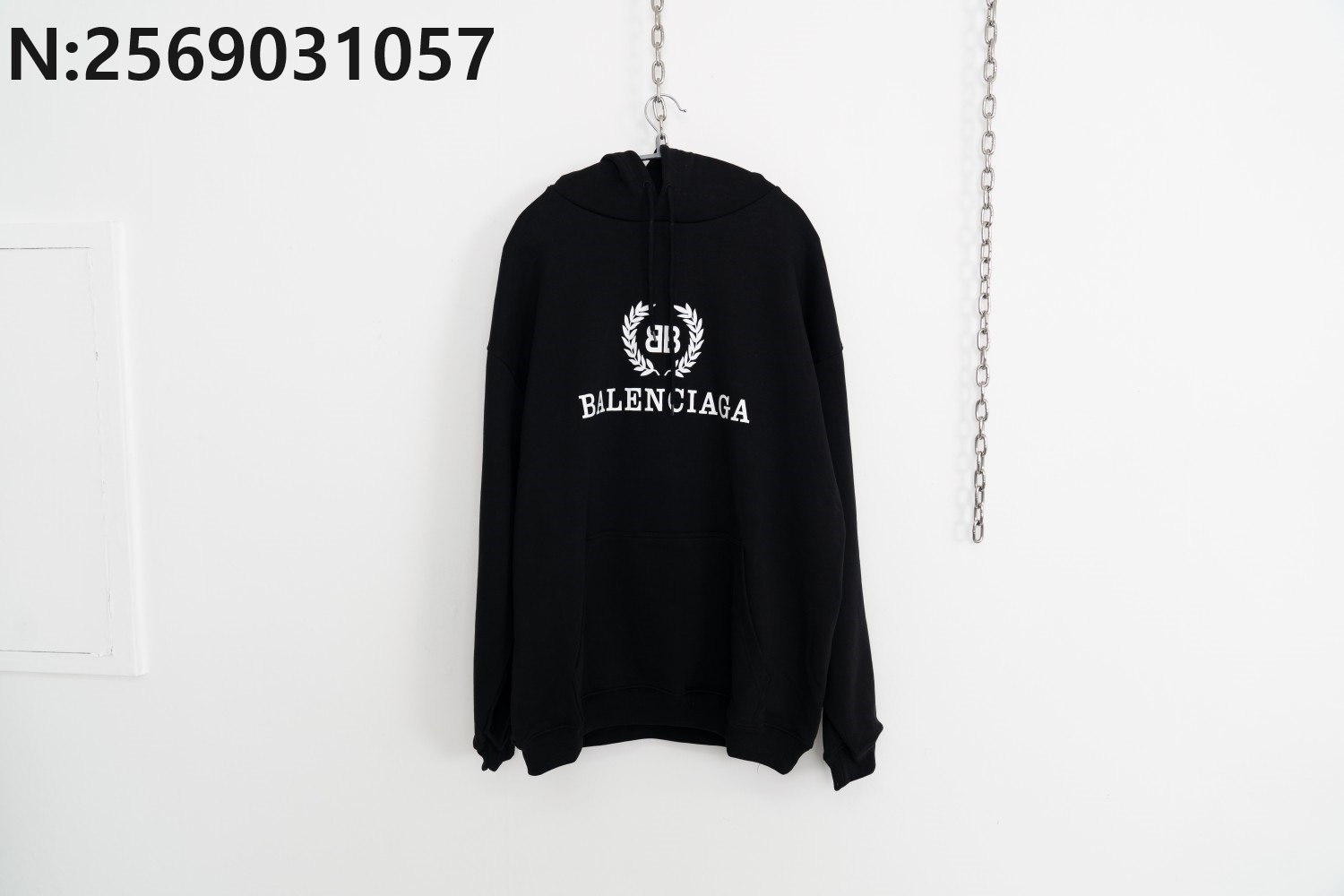 [사슬공장] 발렌시아가 BB로고 후드티 블랙 balenciaga