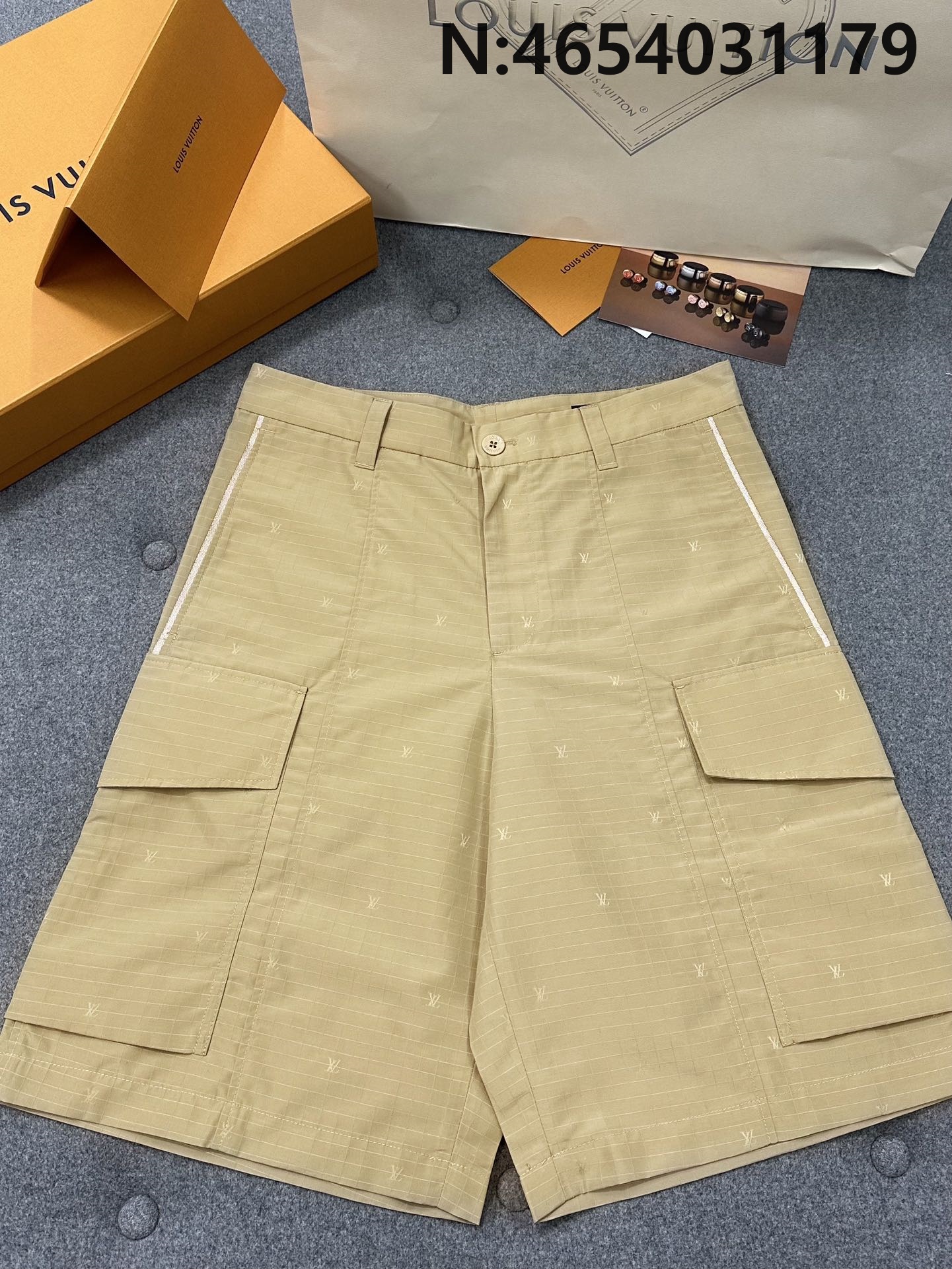 TJ공장 루이비통 미니 모노그램 스트라이프 반바지 카키 LOUIS VUITTON