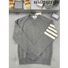 TJ공장 톰브라운 4bar 캐시미어 사선 니트 그레이  Thombrowne