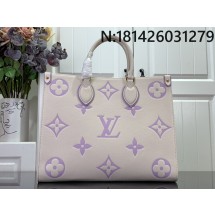 [88factory] 루이비통 온더고 MM 바이컬러 모노그램 앙프렝뜨 레더 라떼 버블 티 35*27*14cm M45595 M23937 