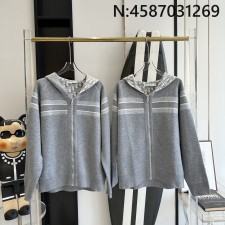 V공장 디올 크리스찬 23FW 캐시미어 오블리크 양면 후드집업 그레이 Dior