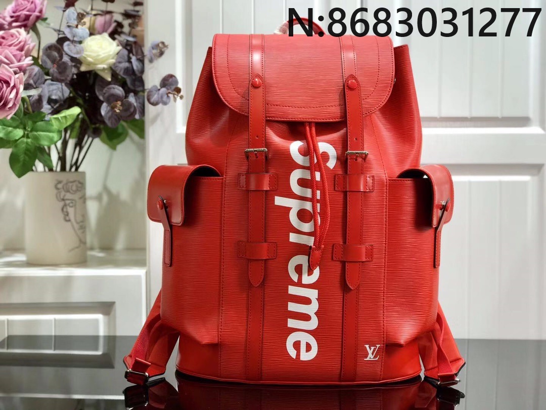 [88factory] 루이비통 슈프림 크리스토퍼 백팩 레드 N41709 41*48*13cm LOUIS VUITTON