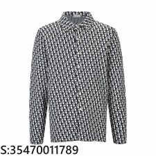 [잔디집2] 디올 오블리크 니트 긴팔 셔츠 네이비 Dior