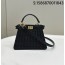 [니콜] 펜디 피카부 I SEE U 쁘띠 블랙 자카드 인터레이스 가죽 백 20*10.5*15cm 5컬러 