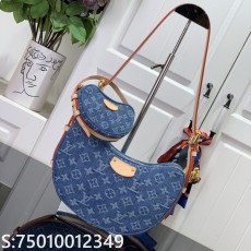 [88factory] 루이비통 크루아상 MM 모노그램 데님 블루 21*7*13cm M46856 