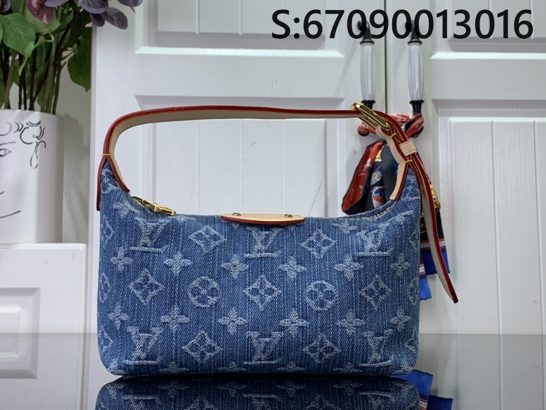 [88factory] 루이비통 힐스 포쉐트 모노그램 데님 블루 M82949 20.5*6*16cm 
