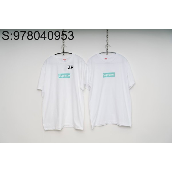 [사슬공장] SS23 나이키x슈프림 스카이블루박스 로고 티셔츠 nike