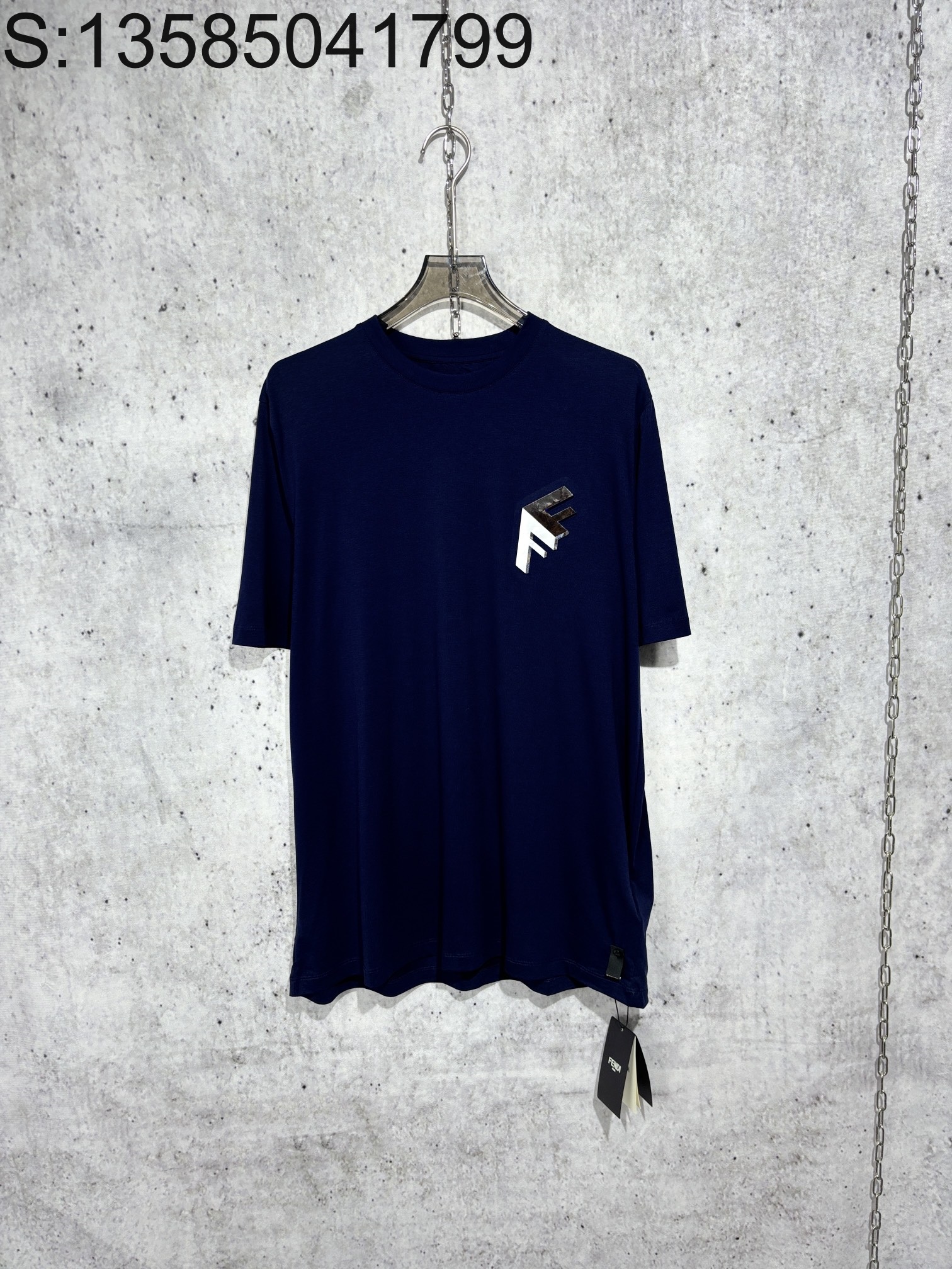 [사슬공장] 펜디 23SS 3D FF로고 반팔티 네이비 Fendi
