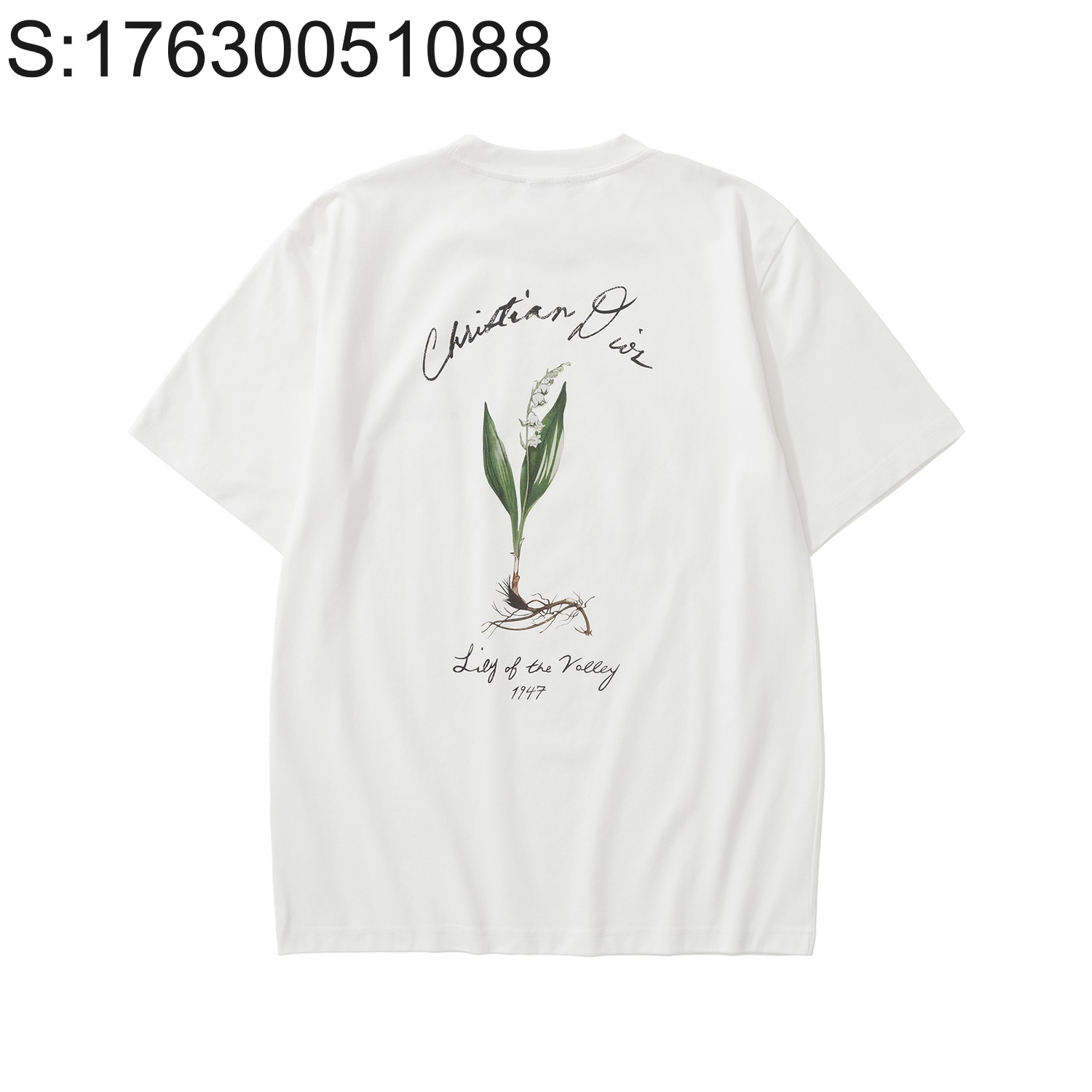 [흰] 디올 뒷면 은방울꽃 반팔티 화이트 Dior