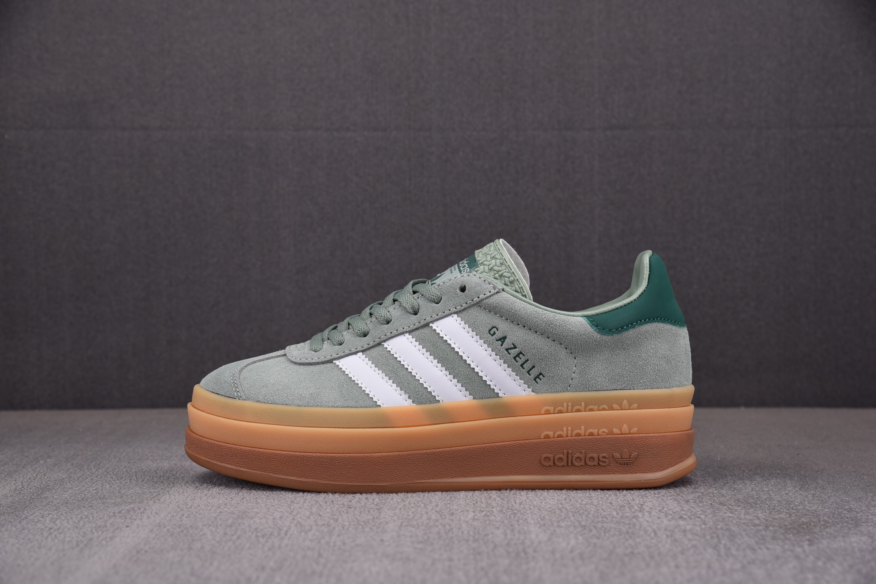 【纯原】AD Originals Gazelle BOLD 灰绿 ID6998